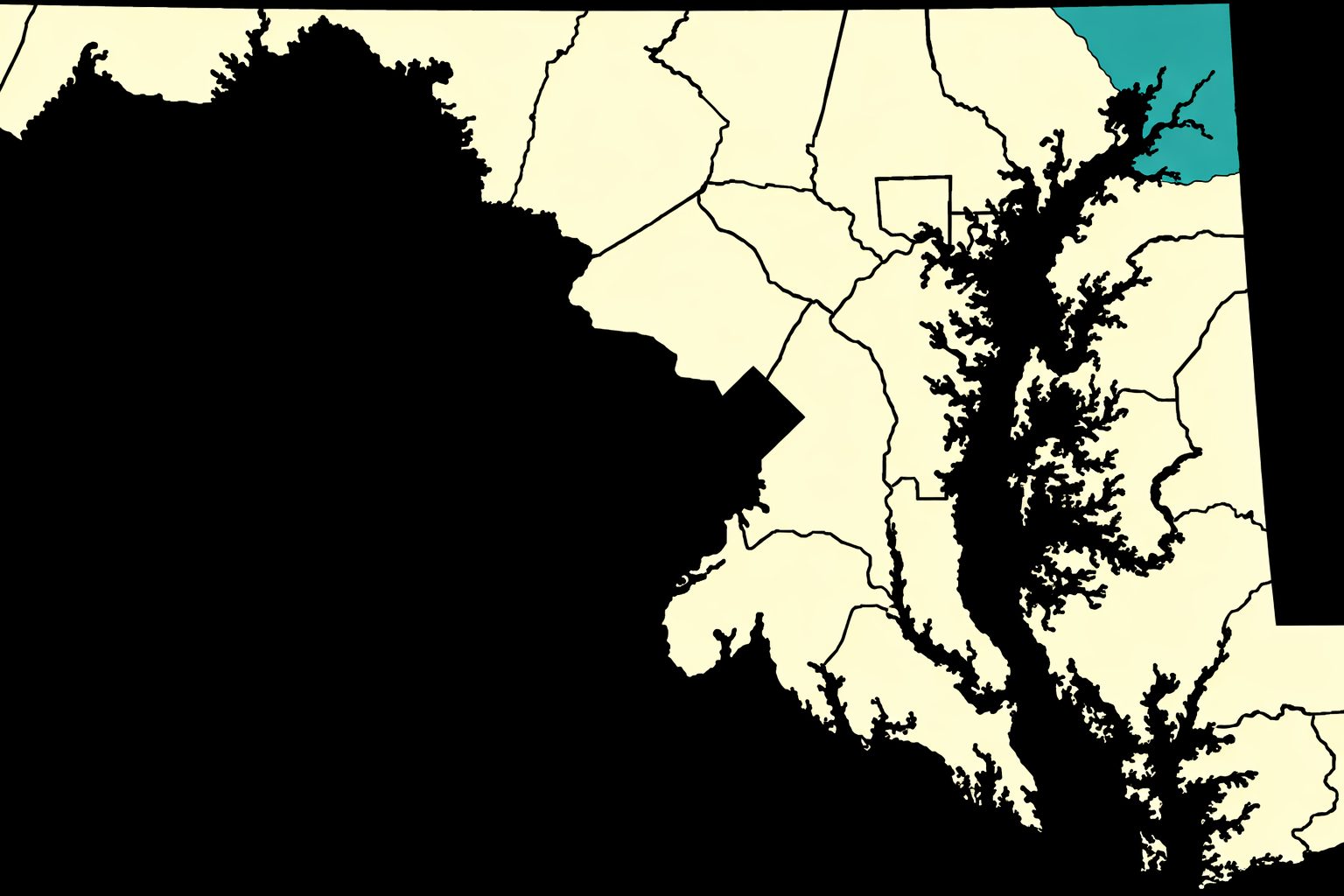 cecil county map teal